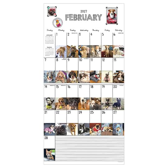 2027 Dog-A-Day Wall Calendar